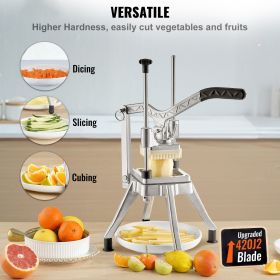 Commercial Chopper with 4 Replacement Blades Commercial Vegetable Chopper Stainless Steel French Fry Cutter Potato Dicer & Slicer Commercial Vege