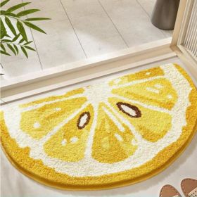 Lemon Fruit Bath Mats Cute Bathroom Rugs (Option: Yellow)