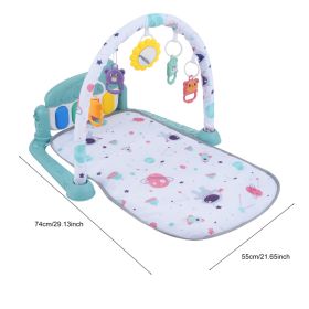 Baby Play Mat With Piano Keyboard &amp; Deatchable Hanging Toys, Kick And Play Musical Activity Gym, Tummy Time Crawling Mat For Infants 0-12 Mon (Option: Default)